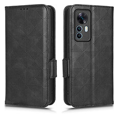 Custodia Portafoglio In Pelle Cover con Supporto C02X per Xiaomi Mi 12T 5G Nero