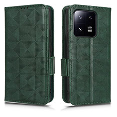 Custodia Portafoglio In Pelle Cover con Supporto C02X per Xiaomi Mi 13 Pro 5G Verde