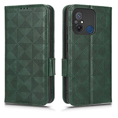 Custodia Portafoglio In Pelle Cover con Supporto C02X per Xiaomi Poco C55 Verde