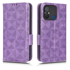 Custodia Portafoglio In Pelle Cover con Supporto C02X per Xiaomi Poco C55 Viola