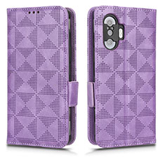 Custodia Portafoglio In Pelle Cover con Supporto C02X per Xiaomi Poco F3 GT 5G Viola