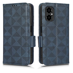 Custodia Portafoglio In Pelle Cover con Supporto C02X per Xiaomi Poco M4 5G Blu