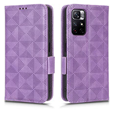 Custodia Portafoglio In Pelle Cover con Supporto C02X per Xiaomi Poco M4 Pro 5G Viola