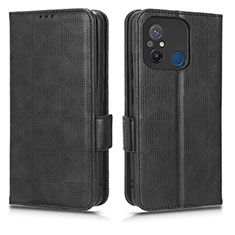 Custodia Portafoglio In Pelle Cover con Supporto C02X per Xiaomi Redmi 12C 4G Nero