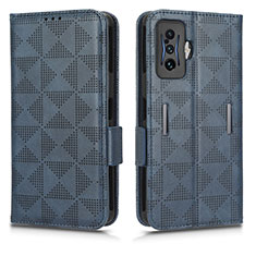 Custodia Portafoglio In Pelle Cover con Supporto C02X per Xiaomi Redmi K50 Gaming 5G Blu