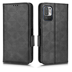 Custodia Portafoglio In Pelle Cover con Supporto C02X per Xiaomi Redmi Note 10 JE 5G Nero