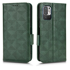 Custodia Portafoglio In Pelle Cover con Supporto C02X per Xiaomi Redmi Note 10 JE 5G Verde