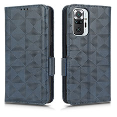 Custodia Portafoglio In Pelle Cover con Supporto C02X per Xiaomi Redmi Note 10 Pro 4G Blu