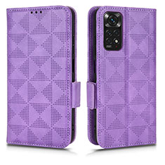 Custodia Portafoglio In Pelle Cover con Supporto C02X per Xiaomi Redmi Note 11 4G (2022) Viola