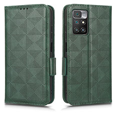 Custodia Portafoglio In Pelle Cover con Supporto C02X per Xiaomi Redmi Note 11 Pro+ Plus 5G Verde