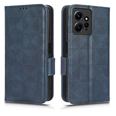 Custodia Portafoglio In Pelle Cover con Supporto C02X per Xiaomi Redmi Note 12 4G Blu