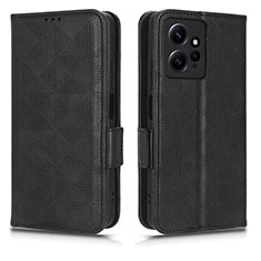 Custodia Portafoglio In Pelle Cover con Supporto C02X per Xiaomi Redmi Note 12 4G Nero