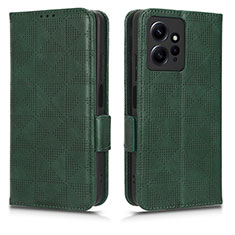 Custodia Portafoglio In Pelle Cover con Supporto C02X per Xiaomi Redmi Note 12 4G Verde