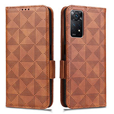 Custodia Portafoglio In Pelle Cover con Supporto C02X per Xiaomi Redmi Note 12 Pro 4G Marrone