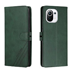 Custodia Portafoglio In Pelle Cover con Supporto C03 per Xiaomi Mi 11 Lite 5G NE Verde