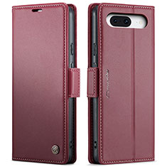 Custodia Portafoglio In Pelle Cover con Supporto C03S per Google Pixel 8a 5G Rosso