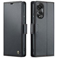 Custodia Portafoglio In Pelle Cover con Supporto C03S per Oppo A78 4G Nero