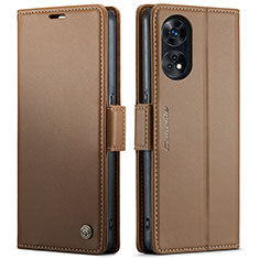 Custodia Portafoglio In Pelle Cover con Supporto C03S per Oppo Reno8 T 4G Marrone