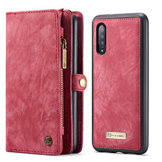 Custodia Portafoglio In Pelle Cover con Supporto C03S per Samsung Galaxy A70S Rosso