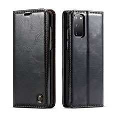 Custodia Portafoglio In Pelle Cover con Supporto C03S per Samsung Galaxy S20 Nero