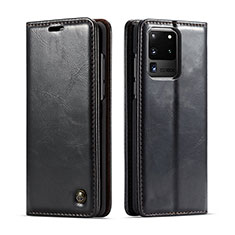 Custodia Portafoglio In Pelle Cover con Supporto C03S per Samsung Galaxy S20 Ultra 5G Nero