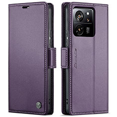 Custodia Portafoglio In Pelle Cover con Supporto C03S per Xiaomi Mi 13T Pro 5G Viola