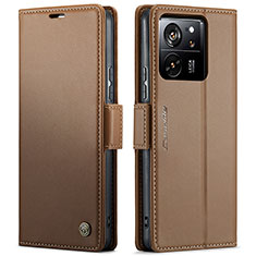 Custodia Portafoglio In Pelle Cover con Supporto C03S per Xiaomi Redmi K60 Ultra 5G Marrone