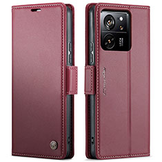 Custodia Portafoglio In Pelle Cover con Supporto C03S per Xiaomi Redmi K60 Ultra 5G Rosso