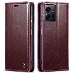 Custodia Portafoglio In Pelle Cover con Supporto C03S per Xiaomi Redmi Note 12 4G Rosso Rosa