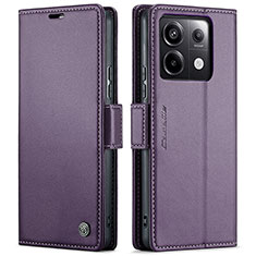 Custodia Portafoglio In Pelle Cover con Supporto C03S per Xiaomi Redmi Note 13 Pro 5G Viola