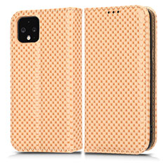 Custodia Portafoglio In Pelle Cover con Supporto C03X per Google Pixel 4 XL Oro