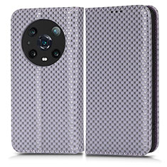 Custodia Portafoglio In Pelle Cover con Supporto C03X per Huawei Honor Magic4 Pro 5G Viola