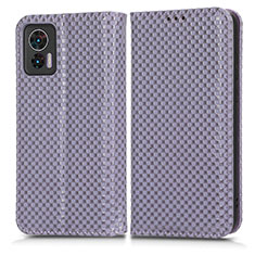 Custodia Portafoglio In Pelle Cover con Supporto C03X per Motorola Moto Edge 30 Neo 5G Viola