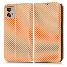 Custodia Portafoglio In Pelle Cover con Supporto C03X per Motorola Moto G32 Oro