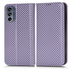 Custodia Portafoglio In Pelle Cover con Supporto C03X per Motorola Moto G62 5G Viola