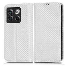 Custodia Portafoglio In Pelle Cover con Supporto C03X per OnePlus Ace Pro 5G Bianco