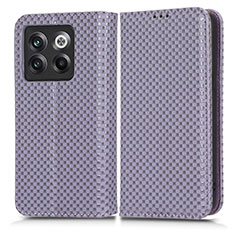 Custodia Portafoglio In Pelle Cover con Supporto C03X per OnePlus Ace Pro 5G Viola