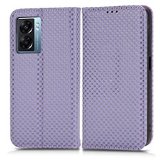 Custodia Portafoglio In Pelle Cover con Supporto C03X per OnePlus Nord N300 5G Viola