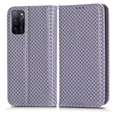 Custodia Portafoglio In Pelle Cover con Supporto C03X per Oppo A55S 5G Viola