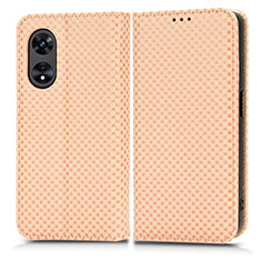 Custodia Portafoglio In Pelle Cover con Supporto C03X per Oppo F23 5G Oro