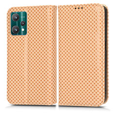 Custodia Portafoglio In Pelle Cover con Supporto C03X per Realme 9 Pro 5G Oro