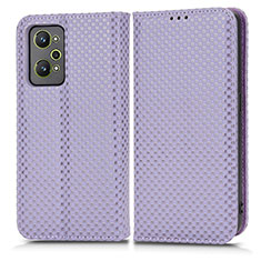 Custodia Portafoglio In Pelle Cover con Supporto C03X per Realme GT Neo 3T 5G Viola