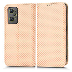 Custodia Portafoglio In Pelle Cover con Supporto C03X per Realme GT Neo2 5G Oro