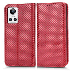 Custodia Portafoglio In Pelle Cover con Supporto C03X per Realme GT Neo3 5G Rosso