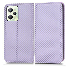 Custodia Portafoglio In Pelle Cover con Supporto C03X per Realme Narzo 50A Prime Viola