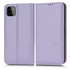 Custodia Portafoglio In Pelle Cover con Supporto C03X per Samsung Galaxy A22s 5G Viola