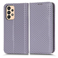 Custodia Portafoglio In Pelle Cover con Supporto C03X per Samsung Galaxy A23 4G Viola