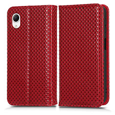 Custodia Portafoglio In Pelle Cover con Supporto C03X per Samsung Galaxy A23e 5G Rosso