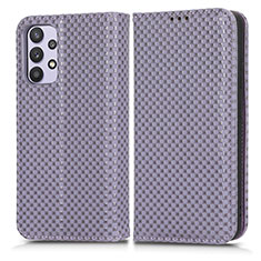 Custodia Portafoglio In Pelle Cover con Supporto C03X per Samsung Galaxy A32 4G Viola