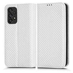 Custodia Portafoglio In Pelle Cover con Supporto C03X per Samsung Galaxy A53 5G Bianco